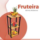 Fruteira De Chão Artesanal Madeira Reforçada 3 Prateleira Pratico - LP