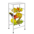 Fruteira De Chão Para Cozinha Suporte Galão De Água Bebedouro Purificador Multiuso 3 Cestos Aramado Removíveis