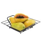 Fruteira de Mesa Cesta de Frutas Aramada Preto Quadrada Cozinha Decorativa 28cm - Arthi