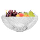 Fruteira de Mesa Cesta de Frutas Branca Aramada Redonda 22cm Cozinha Decorativa