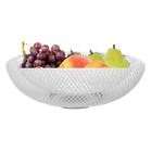 Fruteira De Mesa Cesta De Frutas Branca Aramada Redonda 31Cm - Mimo Style