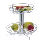 Fruteira de Mesa Dupla Giratória Redonda Cromada 350mm - Schmitt