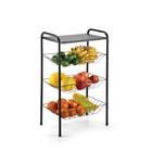 Fruteira Tripla/Organizador Multiuso Black- ARTHI