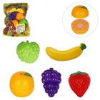 Frutinhas Crec Crec com tiras autocolantes Kit com 5 Frutinhas Crec Crec Comidinha Fruit Art Brink