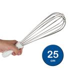 Fue Cozinha Fouet Doces Batedor Clara Inox 25cm Profissional