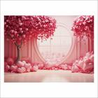 Fundo Fotográfico Cenário Dia Das Mães Rosa 2,20M X1,50M - Prime Decor Festas