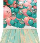 Fundo Fotografico Em Tecido Newborn Balões 1,50X2,20