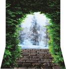 Fundo Fotográfico Em Tecido Newborn Portal Folhagem 1,50X2,50