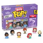 Funko Bitty! Princesas Ariel Mulan Tiana + Surpresa 4 Pack