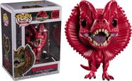 Funko Pop Filmes: Jurassic Park - Figura Colecionável Dilophosaurus Vermelho, Multicolor