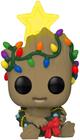 Funko POP! Marvel Holiday Groot com Luzes (Glow in The Dark), Exclusivo