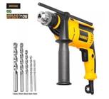 Furadeira de impacto 710w 1/2 + 5 brocas para concreto 220v dewalt