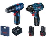 Furadeira Parafusadeira de Impacto Bateria 12V Bosch GSB 120-LI + GDR 120-LI