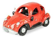 Fusca De Barro Vermelho Artesanal Decorativo Grande