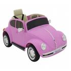 Fusca eletrico tradicional (beetle) 12v rosa - belfix