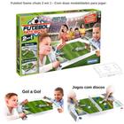 Futebol de Botao Futebol Game Chute 2EM1 52X52C - Brinquemix