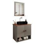 Gabinete Arm Banheiro Deli 2 Portas com Cuba Oxford Preta - Loja DoceLar