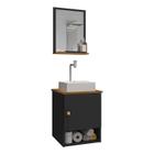 Gabinete Arm Banheiro Lima 1 Porta com Cuba Tulipa Branca