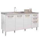 Gabinete Armario 160 cm Branco S/tampo-Sete Estrela