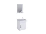 Gabinete Banheiro Espelho Siena Rorato 39cm 1 Porta Branco