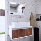 Gabinete Banheiro Maranata 60 Ripado C/cuba + Combo - GABINETTO