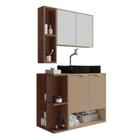 Gabinete Banheiro Star com Espelheira e Cuba Dalla Preta