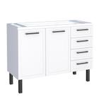 Gabinete de Aço Para Pia 120cm Juno/Apolo 4 Gavetas Cozimax Branco