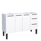 Gabinete de Aço Para Pia 140cm 3 Portas 3 Gavetas Jupter Cozimax Branco