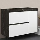 Gabinete de Banheiro 90cm sem Cuba Ref 920 Cewal - Portoro/Branco