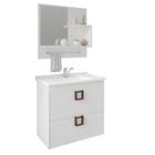 Gabinete de Banheiro com Cuba e Espelheira Lirio 60cm Branco - MGM