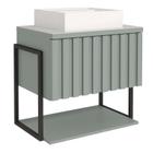 Gabinete de Banheiro Frise com Cuba 60cm Pistache - MGM