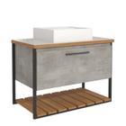 Gabinete de Banheiro Vitta com Cuba 80cm Cimento - MGM