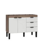 Gabinete de Cozinha Tamarindo e Branco em Madeira 114cm Flamingo Cozimax