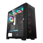 Gabinete Gamer ACegeek Flipped-M, Mid-Tower, Lateral de Vidro, Preto, AG-FLIPPED-M-BK