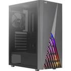 Gabinete Gamer Aerocool Delta Preto RGB Lateral Vidro F002