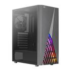 Gabinete Gamer Aerocool Delta RGB Preto Vidro Temperado Com Fan Mid Tower ATX