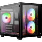 Gabinete Gamer Aerocool Dryft Preto Com 6 Fans Argb Lateral