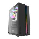 Gabinete Gamer Aigo DarkFlash DK151, RGB, Mid-Tower, Lateral de Vidro, Com 3 Fans, Preto, DK151-BK