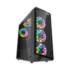 Gabinete Gamer Aigo Water Square 5 Preto Lateral Acrilico