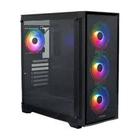 Gabinete gamer bg-042 preto bluecase - s/ fonte / led rgb / acrilico / 1 fan / usb 3.0 / micro-atx /