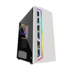 Gabinete Gamer Bluecase Bg-033, Branco, Led Rgb