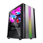 Gabinete Gamer Bluecase BG-034 Pulse, Mid Tower, RGB, ATX, Lateral em Vidro Temperado, Preto - BG034BX