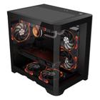 Gabinete Gamer Bpc-canopy-b Mini Preto C/ 5 Cooler Lateral de Vidro Matx - BRAZILPC