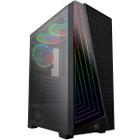 Gabinete Gamer Brx Black Neon, Atx, Lateral Em Vidro