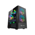 Gabinete Gamer Com Fans Inclusos 2x RGB 120mm Mid Tower Lateral em Vidro Micro ATX - ITX Preto