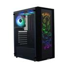 Gabinete Gamer Concórdia Creative com 3 fans ARGB e vidro frontal para escrita