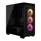 Gabinete Gamer Corsair iCUE LINK 3500X RGB, Mid-Tower, ATX, Lateral em Vidro, 3x FAN RX120 RGB Pré-instaladas, Preto - CC-9011280-WW