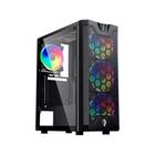 Gabinete Gamer De Leon Gunner Lateral Vidro 3 Fans