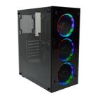 Gabinete gamer evus atx ev-g16 com vidro temperado 3 fans