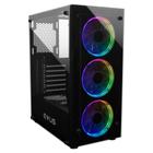 Gabinete Gamer Evus G16 Atx Vidro Temperado Com 3 Fans